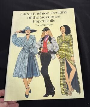 Great Fashion Designs Of The Seventies Paper Dolls By Tom Tierney VTG 1995 Uncut